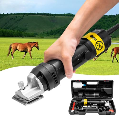Tondeuses électriques pour Chevaux, cisailles équines électriques 320 W avec réglage à 6 Vitesses, Tension de Lame réglable, Tondeuse équine 2400 TR/Min pour Poils d'animaux et de bétail