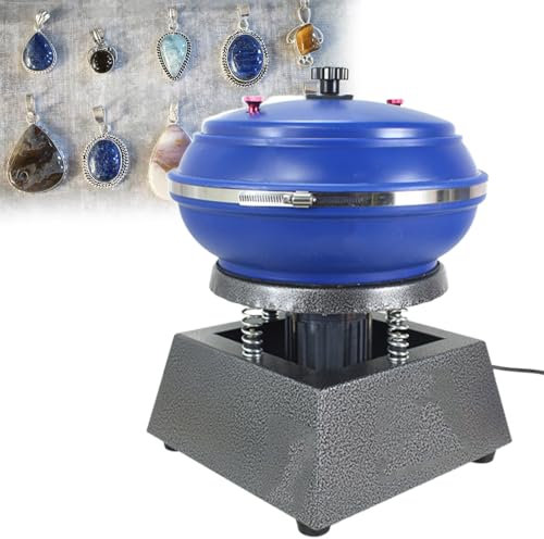 GESAIDES Buratto Vibrante, Secchio per lucidatura a Vibrazione di Gioielli, Strumento per la Creazione di Gioielli, Ciotola Vibrante per Buratto Elettrico per Rocce,6.2L