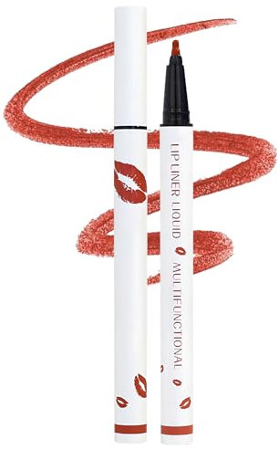 Lipliner, 2025 Neu Lipliner Wasserfest, 2-in-1 Langanhaltender Lippenkonturenstift mit Mattes Finish, Hochpigmentiert und Geschmeidig, Konturieren Sie Ihre Lippen (#04, 0.6ml)