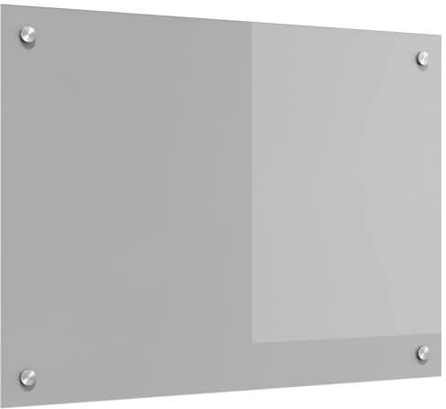 vidaXL Küchenrückwand Hellgrau 70 x 50 cm Gehärtetes Glas | Hergestellt aus strapazierfähigem, gehärtetem Glas, Gibt deiner Küche einen modernen Look, Hält Hitze locker aus
