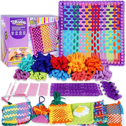 Weaving Loom Kit for Potholder Making - DIY Arts and Crafts for Kids and Adults, Includes 288 Loops & Step-by-Step Instructions, Ideal Gifts for Girls Ages 5 6 7 8-12 13