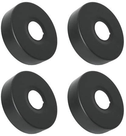 Hugwish 4pcs Rosettes for Shower Fittings 3/4’ 27 mm x 80 mm x 20 mm in Height, 4 Pieces, Rosette for tap, Internal tap ø 26 mm, Rosettes for Fittings, Shower Fitting (27mm x 80mm x 20mm Black)