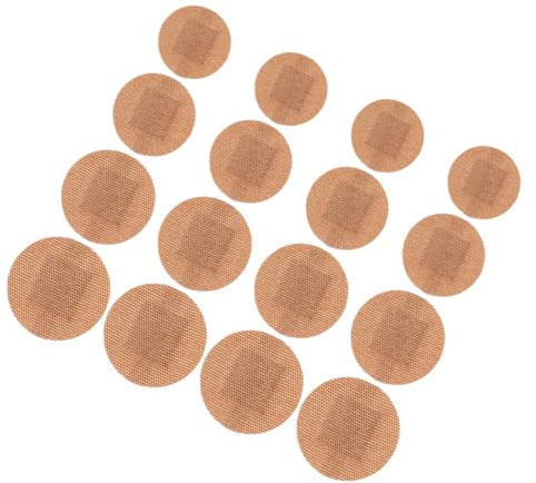 GALPADA 100pcs Round Fabric Bandages Elastic Breathable Spot Plasters for Face Fingers Joints Flexible Self Adhesive Wound Care