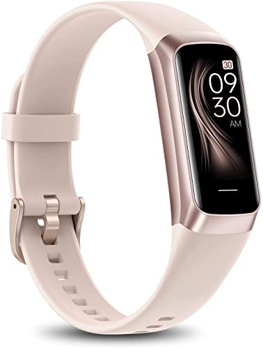 Amethstur Fitness Tracker for Men Women 24/7 Heart Rate, Step Counter,IP68 Waterproof Activity Tracker with 25 Sport Modes with 1.1 AMOLED Touch Color Screen with Android and iOS Phones (Pink)