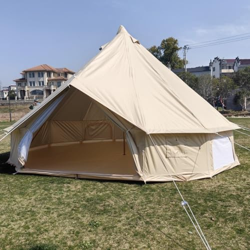 Outdoor Glamping 300D Oxford 5 m klocka tält camping 5 meter jurtetält med sytt grovblad för camping eller festivaler