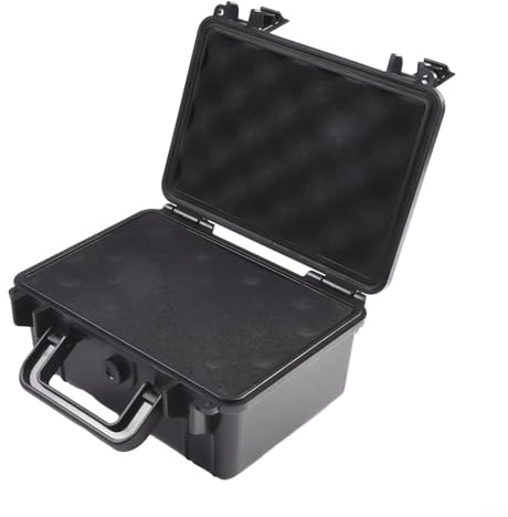 Yuanpgky Caja de almacenamiento de herramientas impermeable a prueba de golpes con inserto de espuma personalizable para equipo de camping y senderismo al aire libre, caja ABS con clasificación IP67