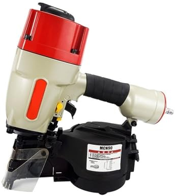 Industrial Pneumatic Tool MCN55 MCN70 MCN80 MCN90 Coil Nailer Roll Nail Gun for Pallet Framing for Beginners DIY Use(MCN80)