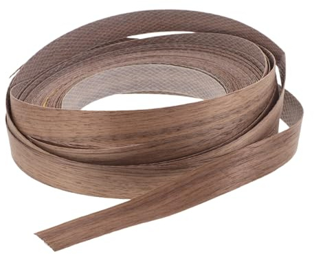 Bande de Bordure en Bois Adhésive, Rouleau 15m, Grain Café | Placage de Chant en Bois, Protection pour Armoire, Pose Facile, Texture Authentique
