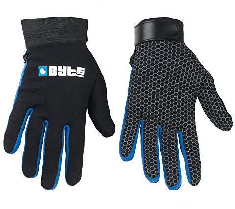 BYTE SKINFIT HOCKEY GLOVE BLACK BLUE (XX SMALL)