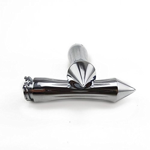 Anzene Aluminium Lenker Handgriffe Gasgriff für Kawasaki Suzuki Yamaha Custom Motorrad x2 (Chrome) (Chrome)