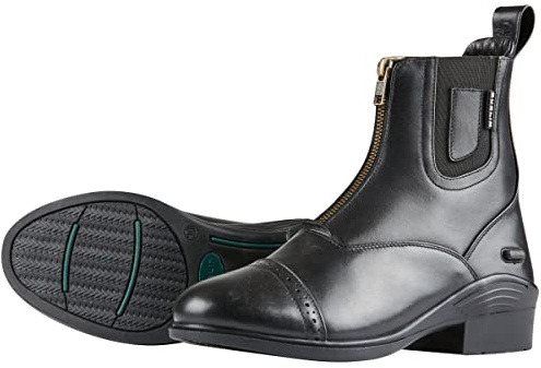 Dublin Bottes de paddock Evolution à fermeture éclair sur le devant pour adultes, Noir, 42 1/3 EU