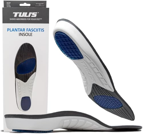 Tuli's Plantar Fasciitis Insoles Solette di Supporto Piccola, 1 Paio | Fascite Plantare – Archi e Sollievo dai Dolori del Piede, Ammortizzazione Antishock Premium