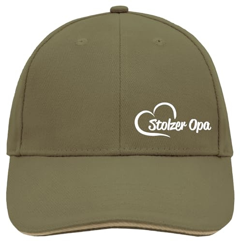 Huuraa Cappy Mütze Stolzer Opa Herz Geschenk | Baseballkappe Basecap Kappe Geschenkidee Unisex Baseball Cap
