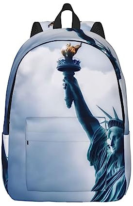 KoNsev Freiheitsstatue Laptop-Rucksack, Reiserucksack, Arzttasche, schwarz, Rucksack, stilvoll, leicht und funktional, Schwarz , S