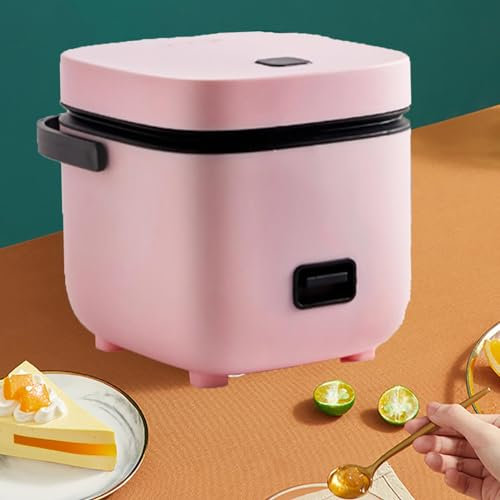 PanHuiWen Small Rice Cooker 2 Person, Electric Rice Cooker Small Mini Steam Rice Cooker 1.2 Litre, with Automatic Cooking,Pink