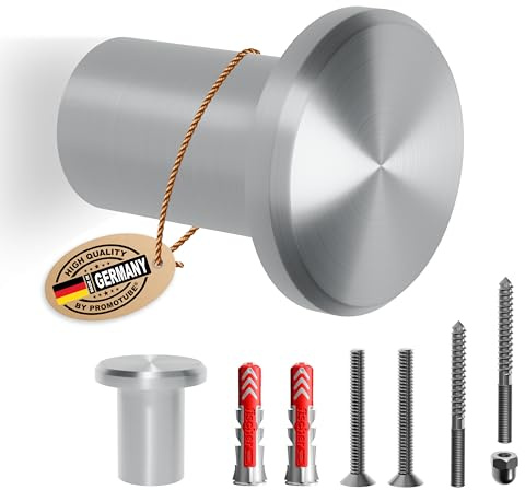 Wandhaken Handtuchhaken Garderobenhaken Kleiderhaken EDELSTAHL rostfrei 2er SET universell nutzbar zum Schrauben & Bohren, Schwerlast bis zu 110KG, inkl. 30 JAHREN GARANTIE in PREMIUM QUALITÄT