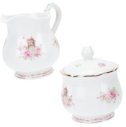 Zerodeko 2pièces Thé Au Design Rétro Théière Et Cruchon Style Champêtre Pots De Sucre Café