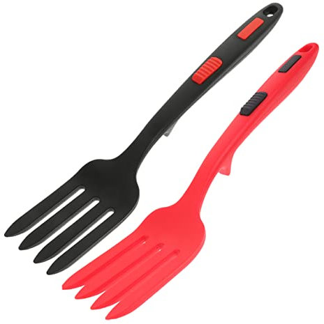 LABRIMP 2pièces Fourchette à Salade Silicone Fourchette De Table Multifonction Domestique Pour Cuisine Et Camping