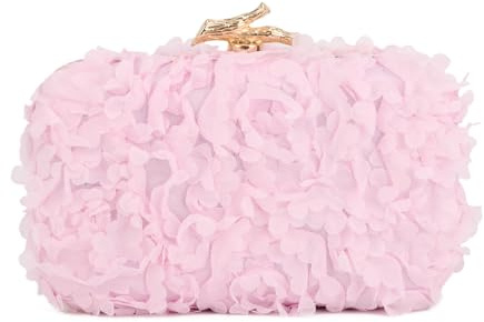 Syrads Flower Handbag Clutch Bolso de noche Bolsos florales con cadena para boda