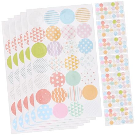 CAXUSD 20sheets Punch Reinforcement Stickers Stickers for Punch Hole Reinforcers Paper Hole Reinforcement Decorative for Binder