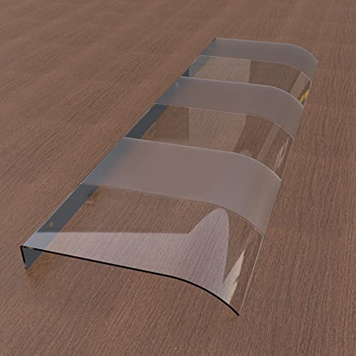 Halbmattierte, Moderne Polycarbonat-Abdeckung, Gebogene Terrassen-Veranda-Markise, UV-geschützter Vordach-Markisenschutz für die Vordertür, unsichtbarer Regenschutz für Fenster, für die Über