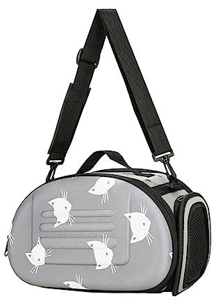 Happyyami Katzentragsack Aus Hochwertigem Material Atmungsaktive Katzentasche Verstellbarer Schultergurt Robustes Design Für Transport Von Haustieren Geeignet Für Außenbereich