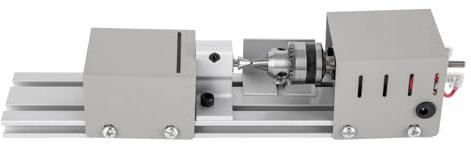 MINRS Metalldrehmaschine Drehbank Klein Mini-Drehmaschine 96W, 4000-9000 U/min, 7 Stufen, 0,6-6mm, Tischdrehbank für Heimwerker-Holz- und Metallbearbeitung