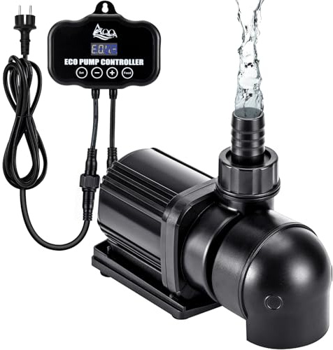 AQQA Aquarium Water Pump,85W 12000L/H Pond Pump,Adjustable Water Fountain Pumps with Circulation Make Wave,Feed Mode,20 Options Flow,Quiet Amphibious Pumps for Fish Tank,Waterfall,Hydroponics