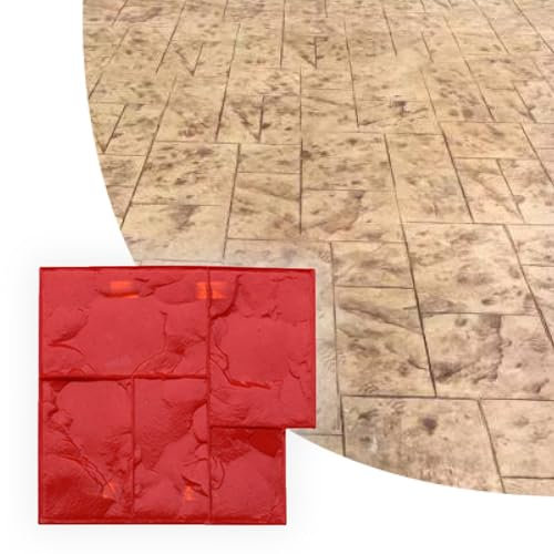 Stampi per calcestruzzo Modello per pavimento in calcestruzzo Tappetino per timbro senza giunzioni per marciapiede esterno, Finiture robuste con motivo stampato, Stampi per timbro in calcestruzz