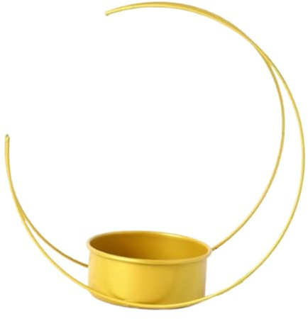 sporful Iron Art Support pour panier de fleurs – Élégant centre de table en forme de lune pour maison, cuisine, bibliothèque, cadeau de pendaison de crémaillère 27 cm