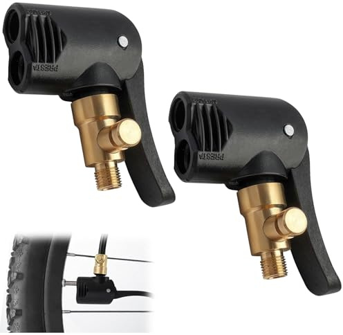 Cfcyhla Adapter Französisches Ventil,2 Stück Autoventil Adapter,Autoventil Hebelstecker Messing,Ventil Adapter Ventilverlängerung Fahrradventil für Auto, Moto, Auto Reifen Air Chuck