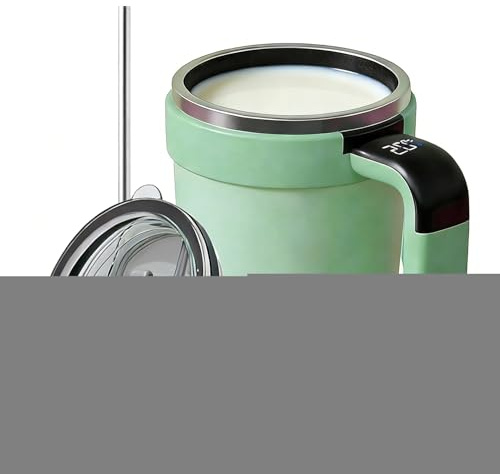Generisch Vaso agitador magnético automático, recipiente de café de 380 ml con pantalla de temperatura, taza de leche eléctrica automezclada | Para estudiantes profesionales, entusiastas de la