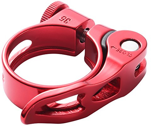 Quick Release Bicycle Seatpost Clamp,31.8mm Red