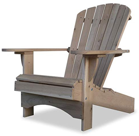 Original Dream-Chairs since 2007 Adirondack Stuhl Comfort“ Gartenstuhl aus massiver Eiche als Bausatz wetterbeständiger Stuhl zur Entspannung im Freien maximale Belastung 170 kg