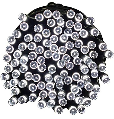 Tuokay Innen Lichterkette mit Stecker, 23m 200 LED 8 Modi LED Kette (Weiß) | Einschalten mit Speicherfunktion, Wasserdicht IP44, Dekorative Girlande für Weihnachtsbaum Party Fest Deko