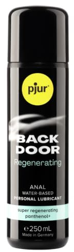 pjur BACK DOOR Regenerating Anal Glide - Gel lubrifiant anal à l'eau - Sexe anal intense - Au panthénol et à la camomille (250ml)