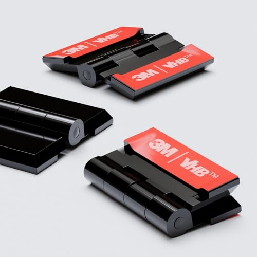 10x Black Acrylic Piano Hinges - No Glue Required. Black Plastic 32mm