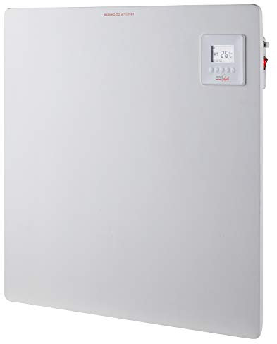 Melchioni Family Pannello riscaldante, Ceramica, Display Digitale,Timer settimanale, Risparmio energetico, Protezione surriscaldamento, Sensore apertura finestre, Bianco, 59.8 x 59 x 1 cm