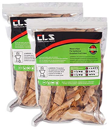 Ruby Lil Hackschnitzeln Für Raucher, Apfelholz Chunks, Holz Chunks Für Das Rauchen Und Grillen (1.10Lb / 500 G),2 Pack Big Piece