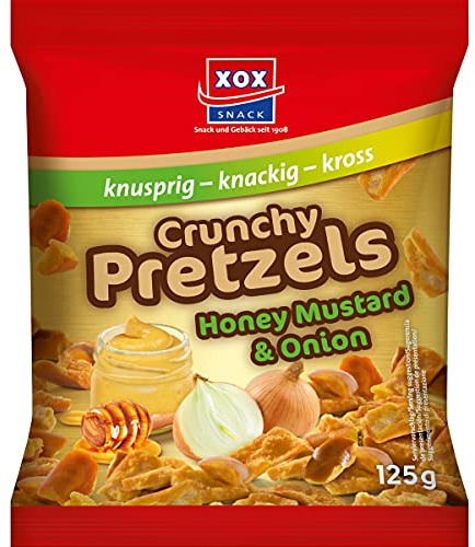 XOX Crunchy Pretzels Honey Mustard und Onion Brezelstückchen 125g