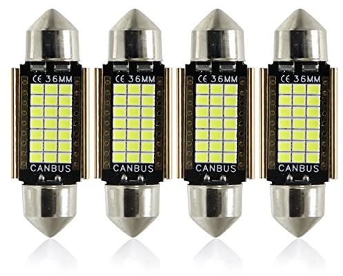 BeiLan 36mm C5W Bombilla LED 21SMD 2016 6000K CANBUS Sin Errores 6418 6411 DE3425 Luz Interior de Coche Domo Mapa Techo del Puerta de Matrícula Luces Blanco 4 Piezas