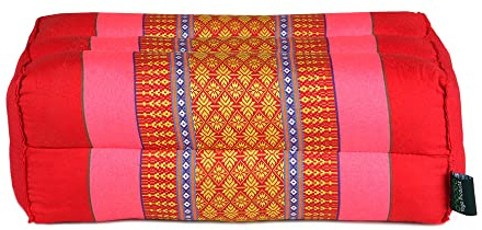 Coussin de Yoga et Méditation en Kapok Naturel - Rouge Fuschia - Confort Optimal, Posture Alignée, Coutures Renforcées - Léger, Compact et Facile à Transporter - Idéal Zazen et Pleine Conscience