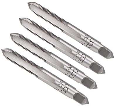 CoCud Hand Threading Taps, M6 x 0.75 Thread, Metric Alloy Tool Steel Screw Tapping Taper Bottom Tap - (Applications: for Machine Thread Repair), 2-Pairs
