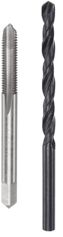 QUARKZMAN Set di Maschio Filettatura Metrica Punte Trapano, Maschio per Filettatura M5 x 0.8 e Punte da Trapano Acciaio Carbonio da 4.2mm, Kit Attrezzi Riparazione Filettature