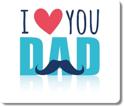 Pekiedo Tappetino per Mouse Antiscivolo Ergonomico xxl, da Scrivania Ufficio per Computer Gaming Notebook Laptop Moudepad, Idea Regalo Papà Lui Uomo (I love you Dad)