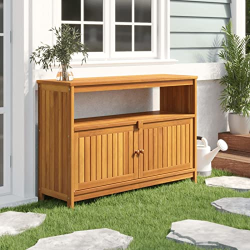 Rantry Tavolo Consolle da Giardino 110x35x75 cm Legno Massello Acacia - Mobile Esterno Terrazzo Pranzo Cucina