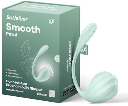 Satisfyer Smooth Petal Connect App | G-Punkt-Vibrator | Wiederaufladbar | Tragbares Sex-Spielzeug für Damen | Wasserdicht (IPX7) | Hautfreundliches Silikon in Farbe Mint | Sex Spielzeug für Frauen