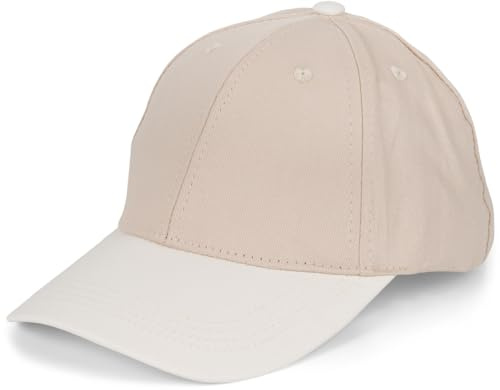 styleBREAKER Unisex Baseball Cap 6-Panel Zweifarbig, Taupe-Creme