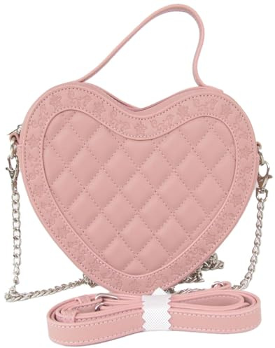 Lady Edelweiss Trachtentasche Kati Herz-Form | Süße Henkeltasche mit Schultergurt | Trachten Handtasche Umhängetasche zum Dirndl