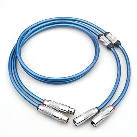 DREEK 4N Rettangolare OCC Cavo Hifi Cavo Amplificatore Bilanciato Connessione Microfono Cavo Audio(2.5 Meters)